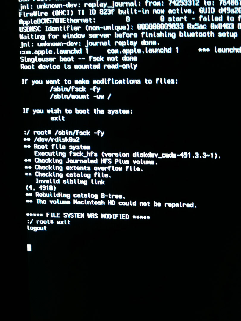 Fsck Command Line